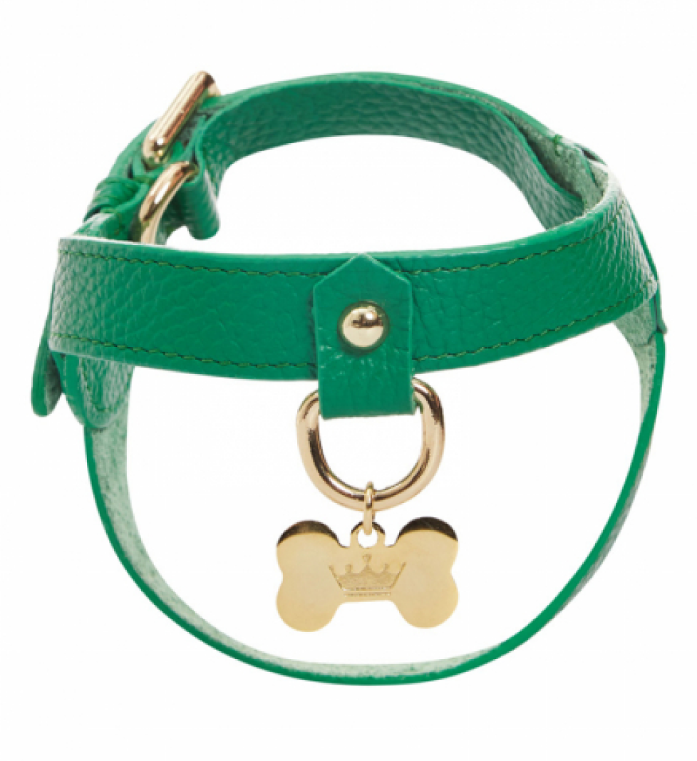 Шлейка MALTIPOO Шкіряна Green