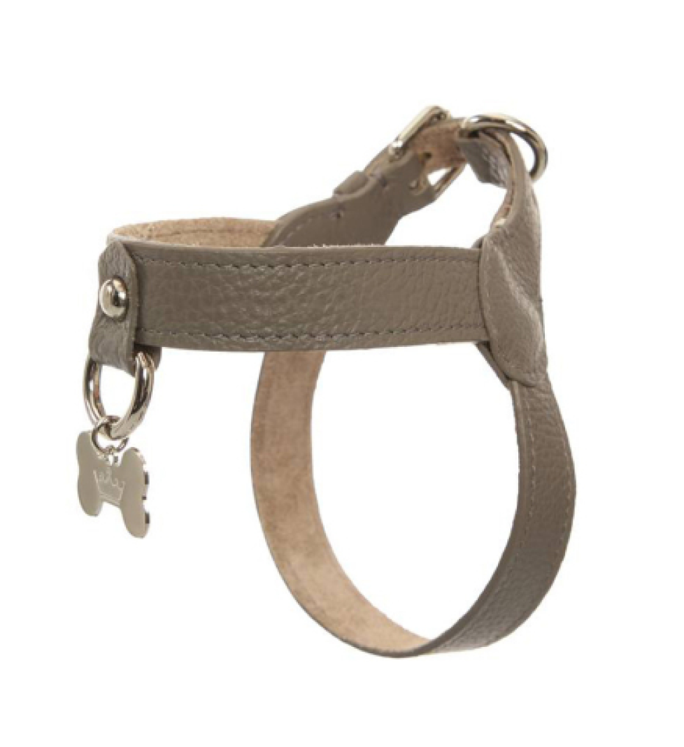Шлейка MALTIPOO Шкіряна Grey