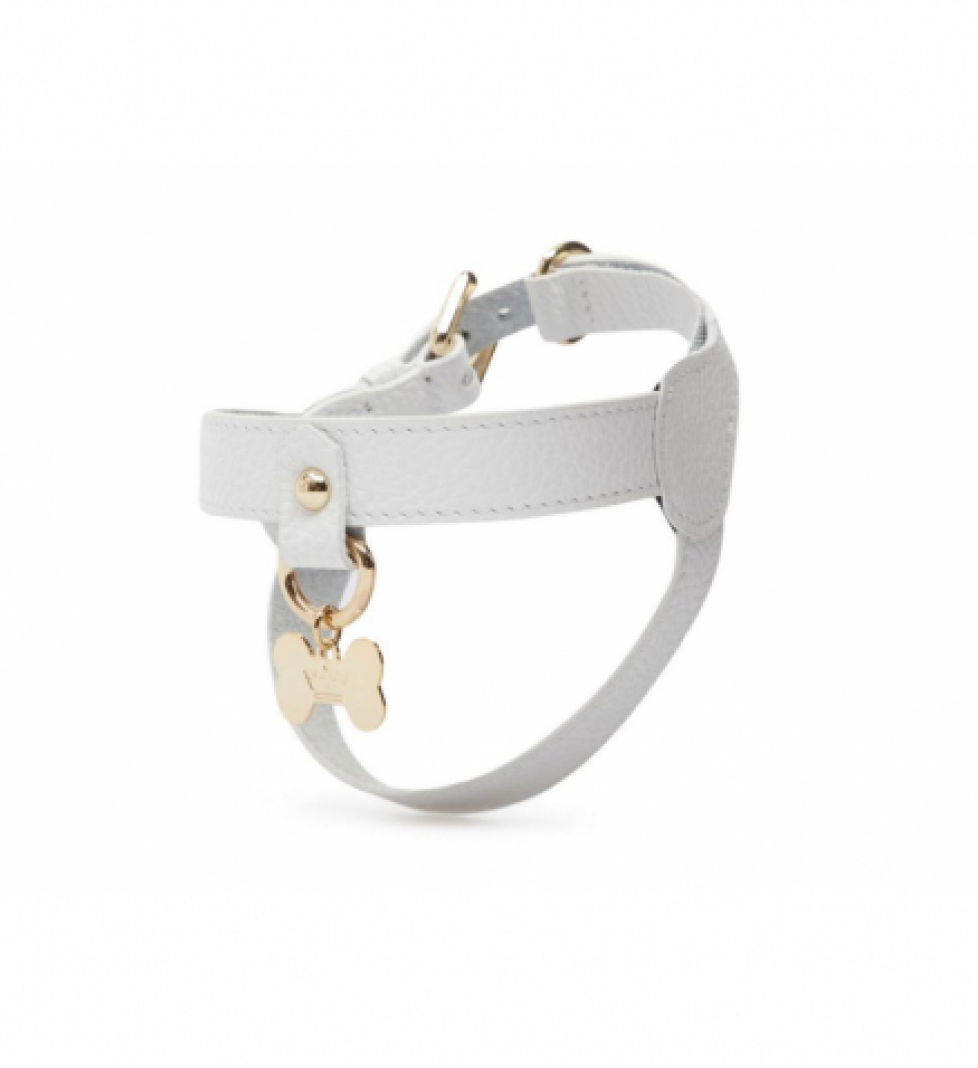 Шлейка MALTIPOO Шкіряна White