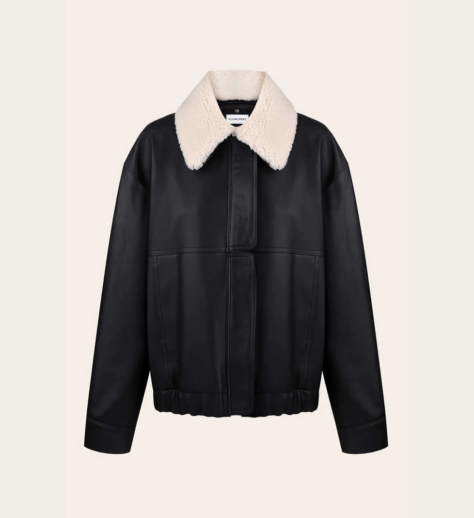 Шкіряна куртка-бомбер KULAKOVSKY AFFECTION black