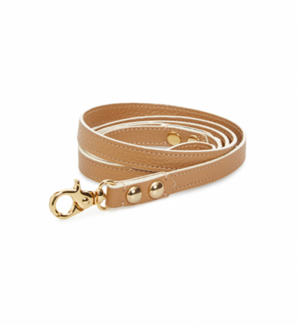 Повідець шкіряний MALTIPOO з сумкою Beige