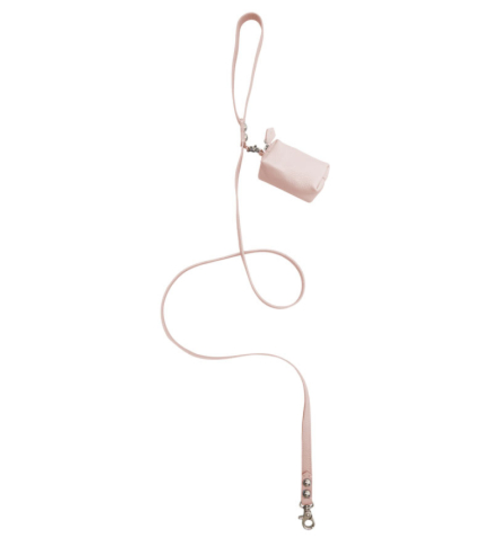 Повідець шкіряний MALTIPOO з сумкою Pink