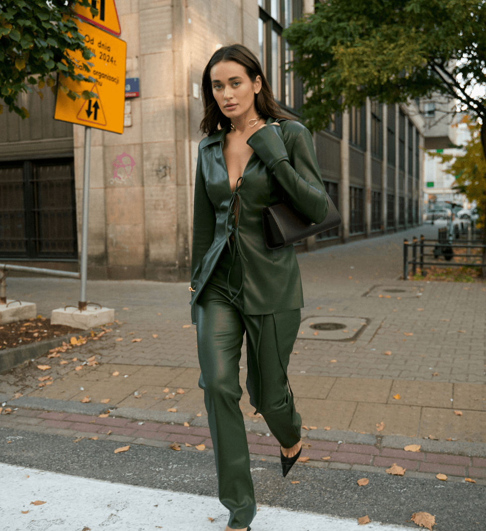 Штани шкіряні ROSCA Khaki