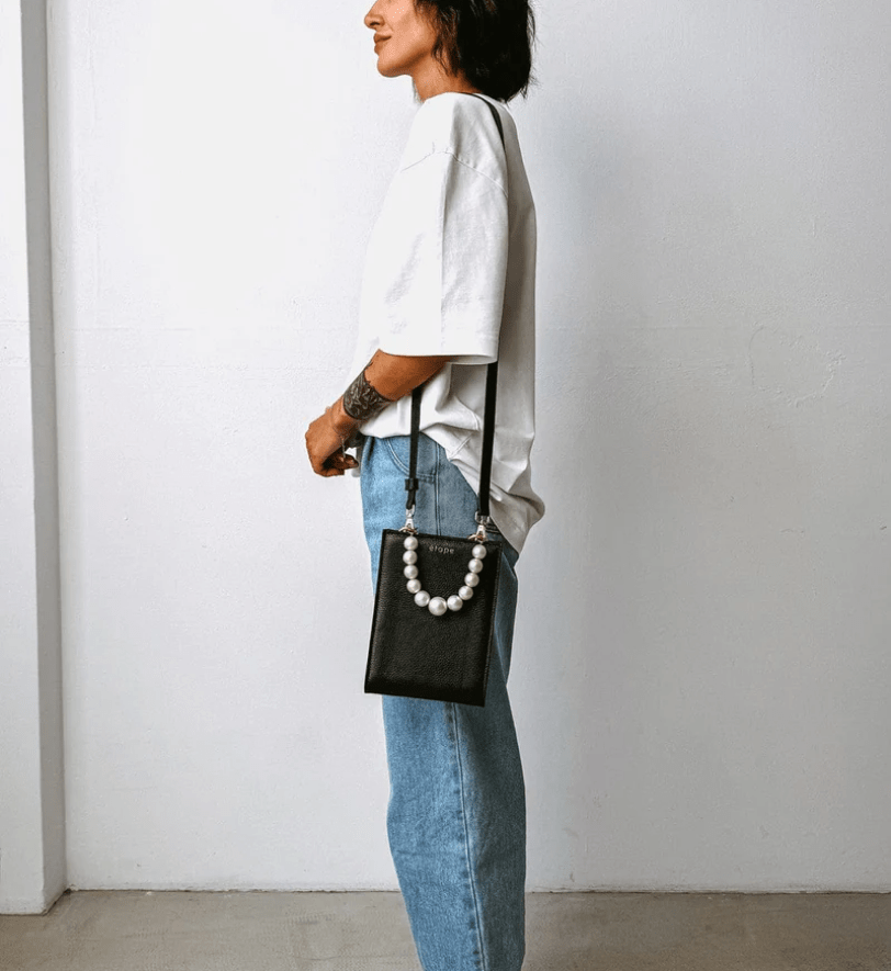 Сумка шкіряна ETAPE MIMI MAX Pearl Black