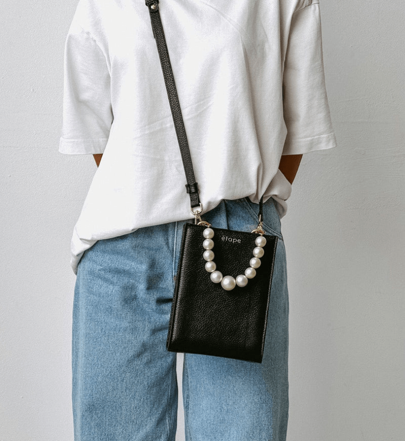 Сумка шкіряна ETAPE MIMI MAX Pearl Black