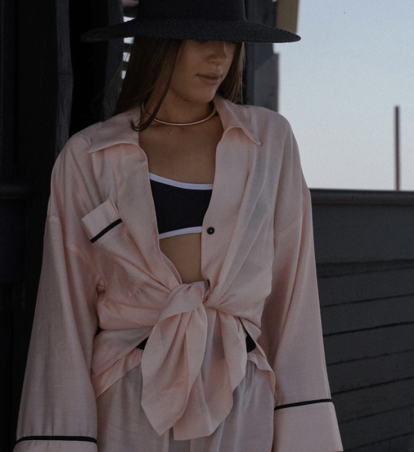 Піжама із шортами BlackSeaTribe Light Pink Suit