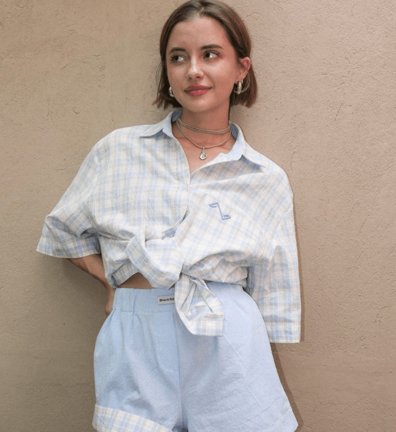 Світло-блакитний піжамний костюм з шортами BlackSeaTribe Лев