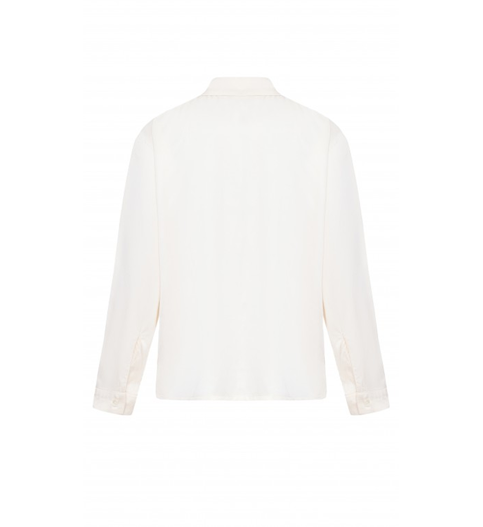 Легка сатінова сорочка Wild Hearts Молочний