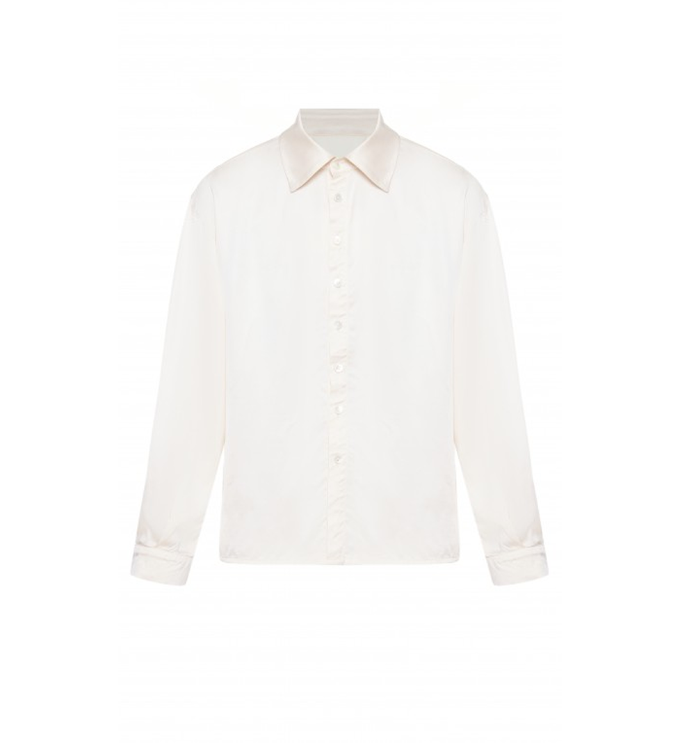 Легка сатінова сорочка Wild Hearts Молочний