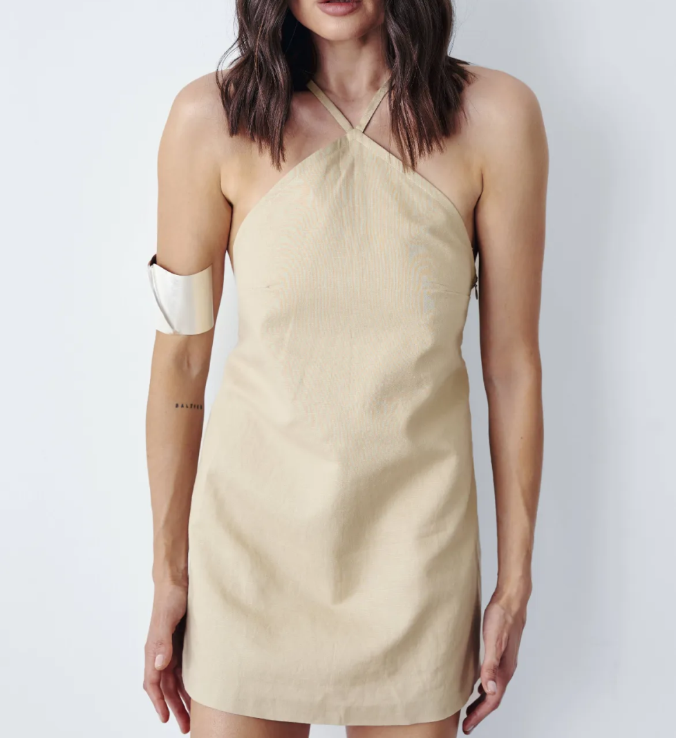 Лляна сукня MERISTRUSS на бретелях