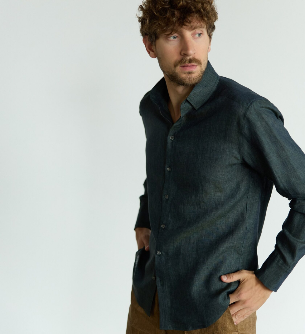 Лляна сорочка the SUIT MAN смарагдова