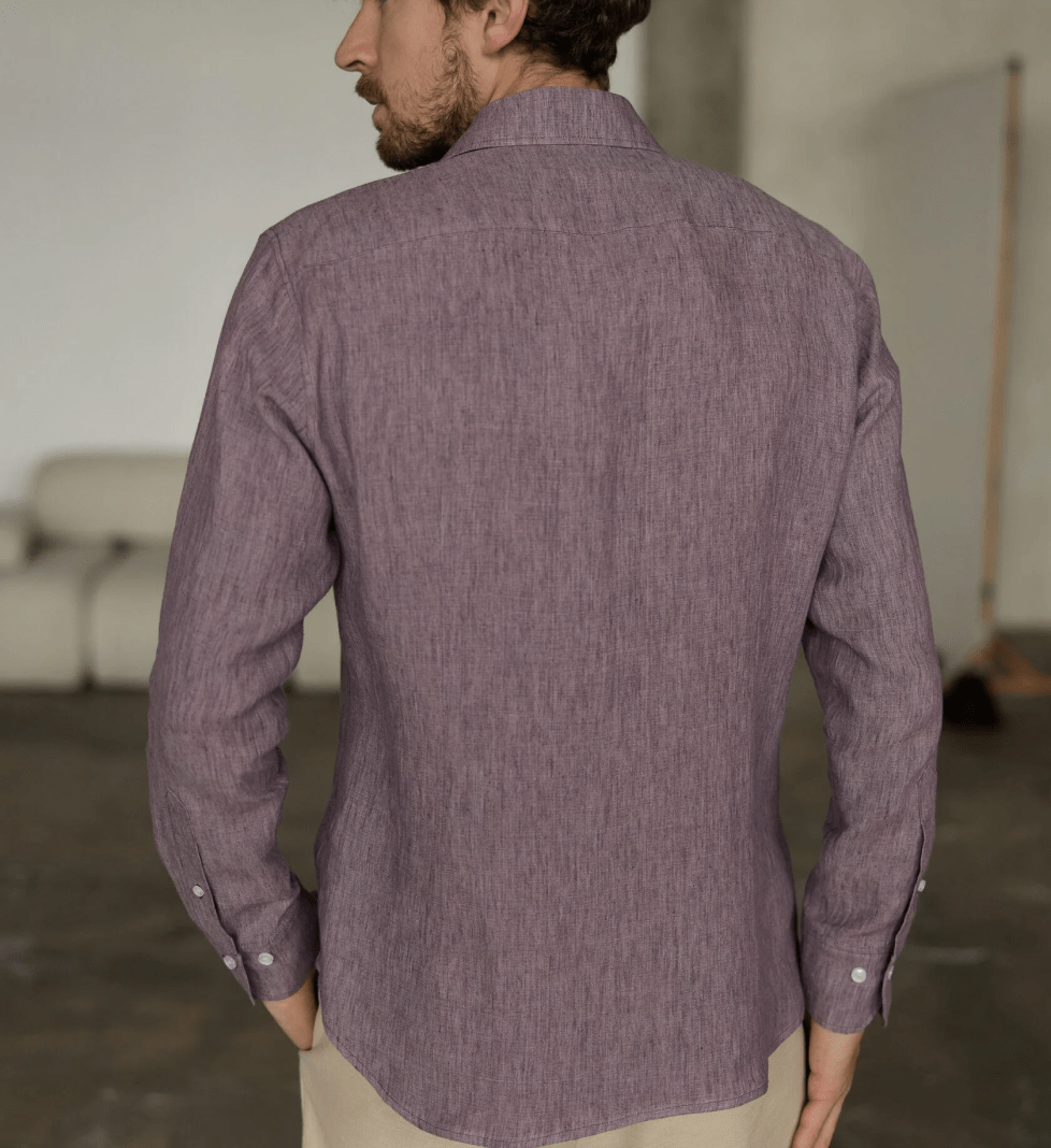 Лляна сорочка the SUIT MAN фіолетова