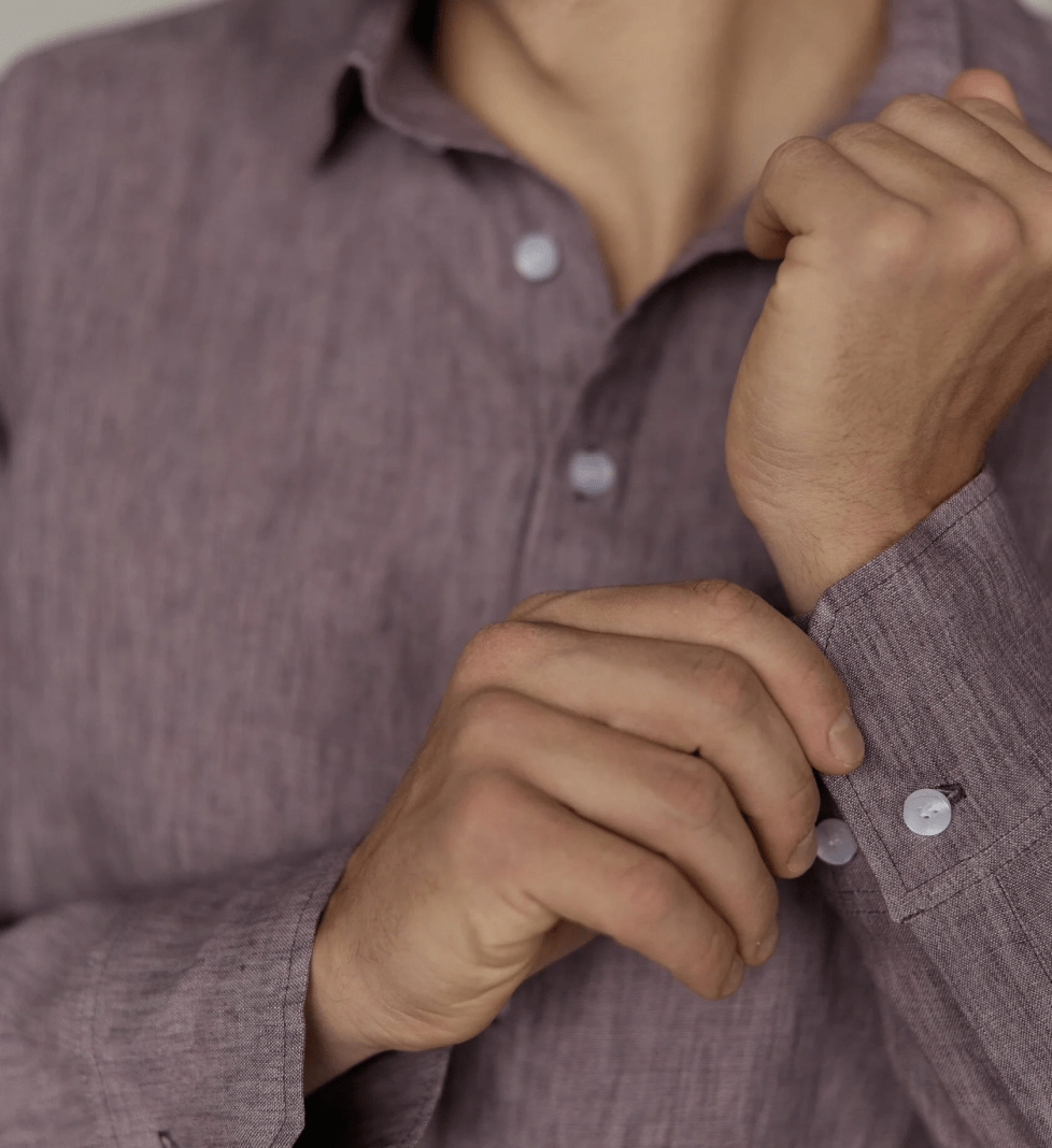 Лляна сорочка the SUIT MAN фіолетова