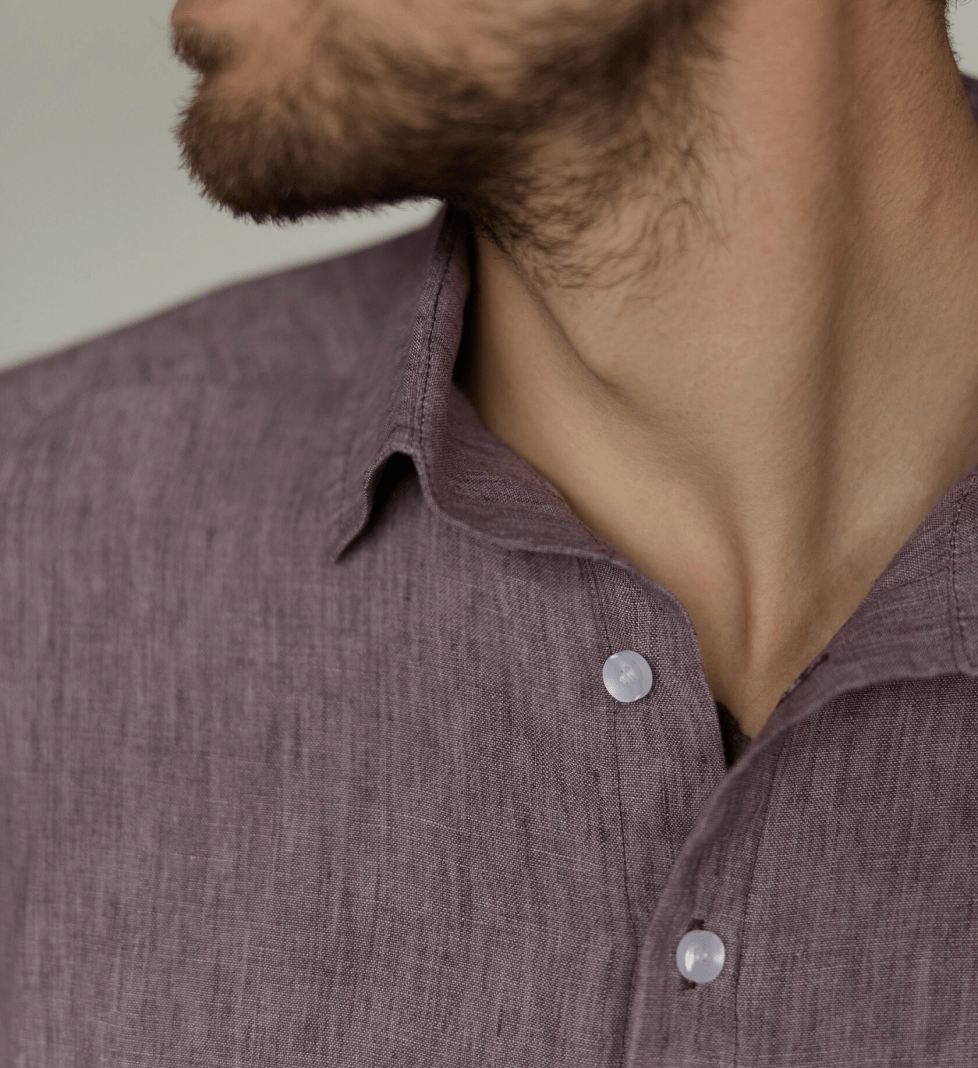 Лляна сорочка the SUIT MAN фіолетова