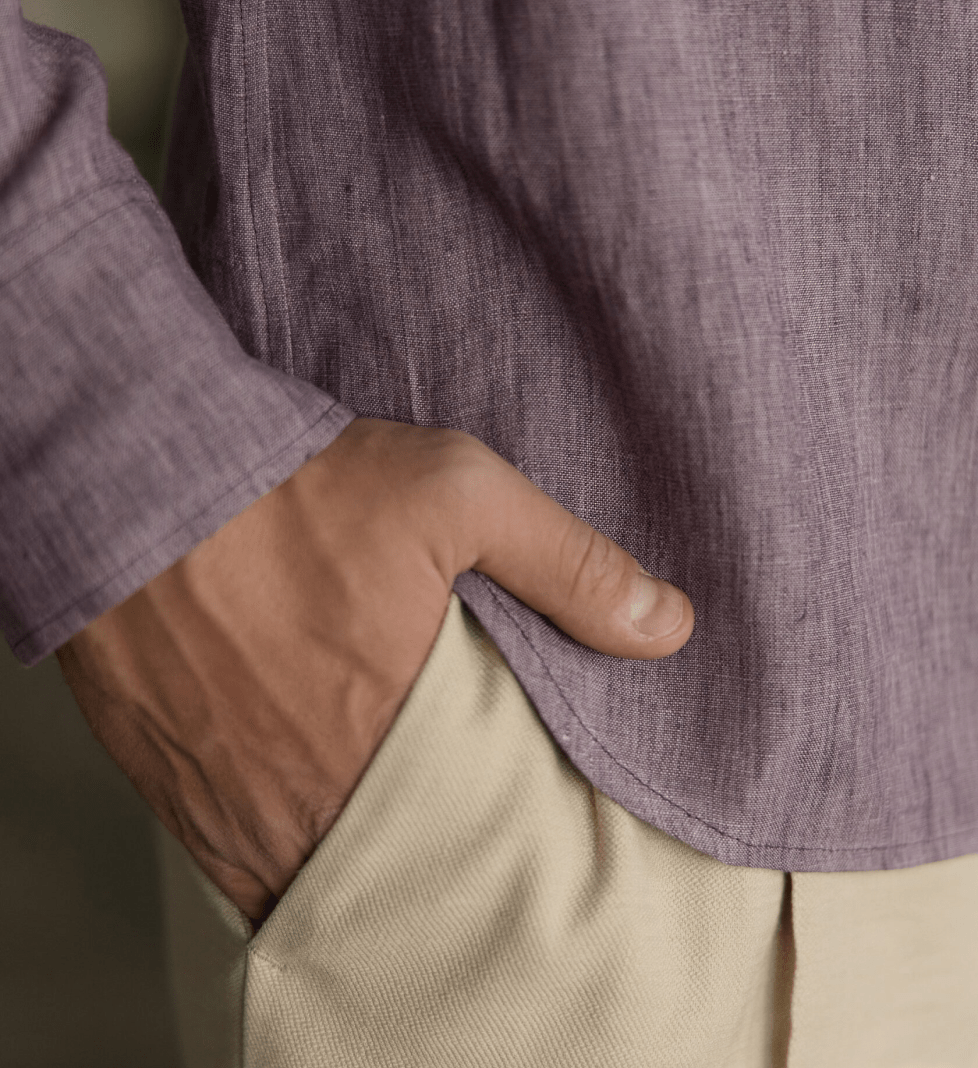 Лляна сорочка the SUIT MAN фіолетова