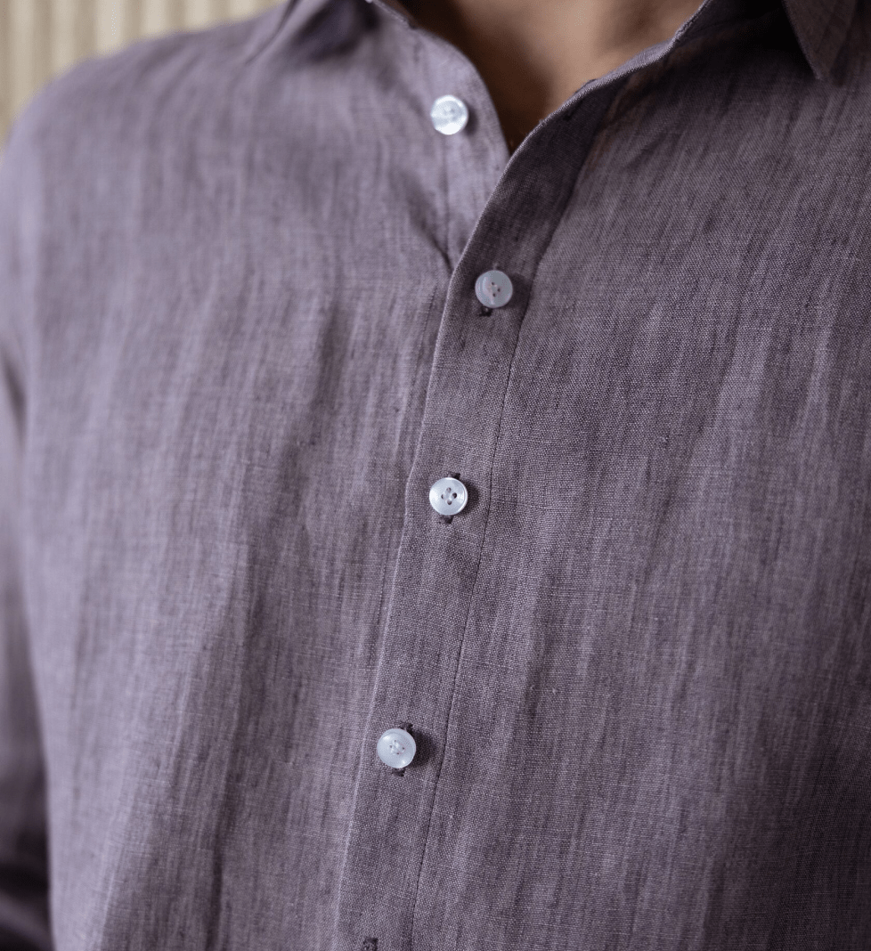 Лляна сорочка the SUIT MAN фіолетова