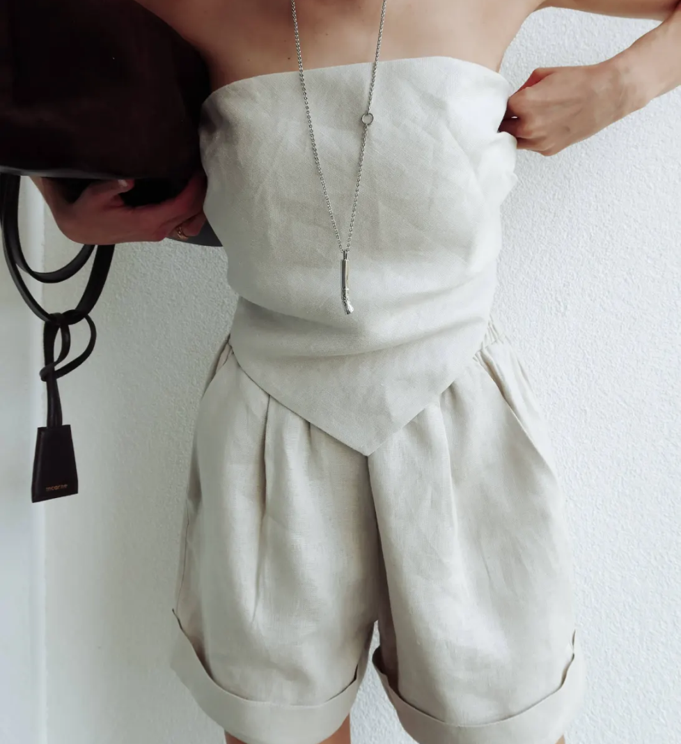 Топ-бандана MERISTRUSS з льону бежева