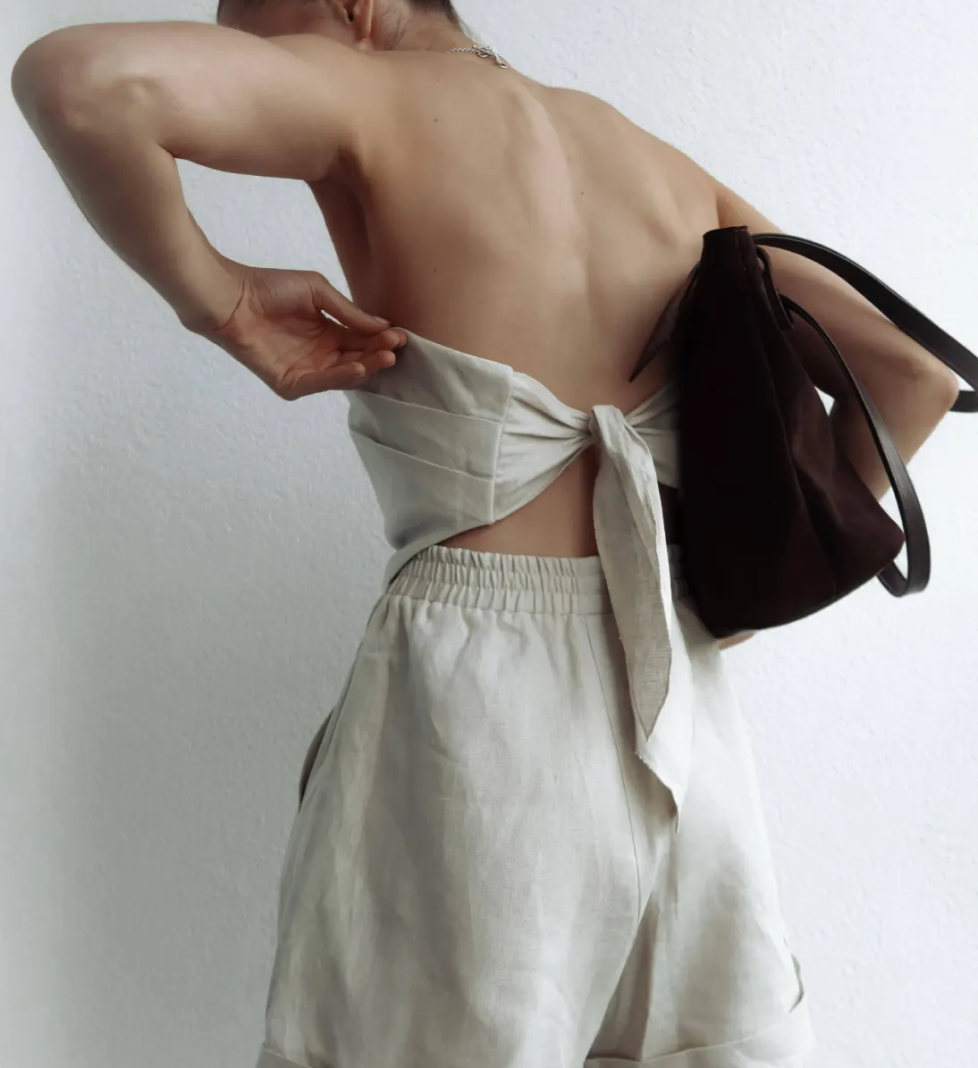 Топ-бандана MERISTRUSS з льону бежева