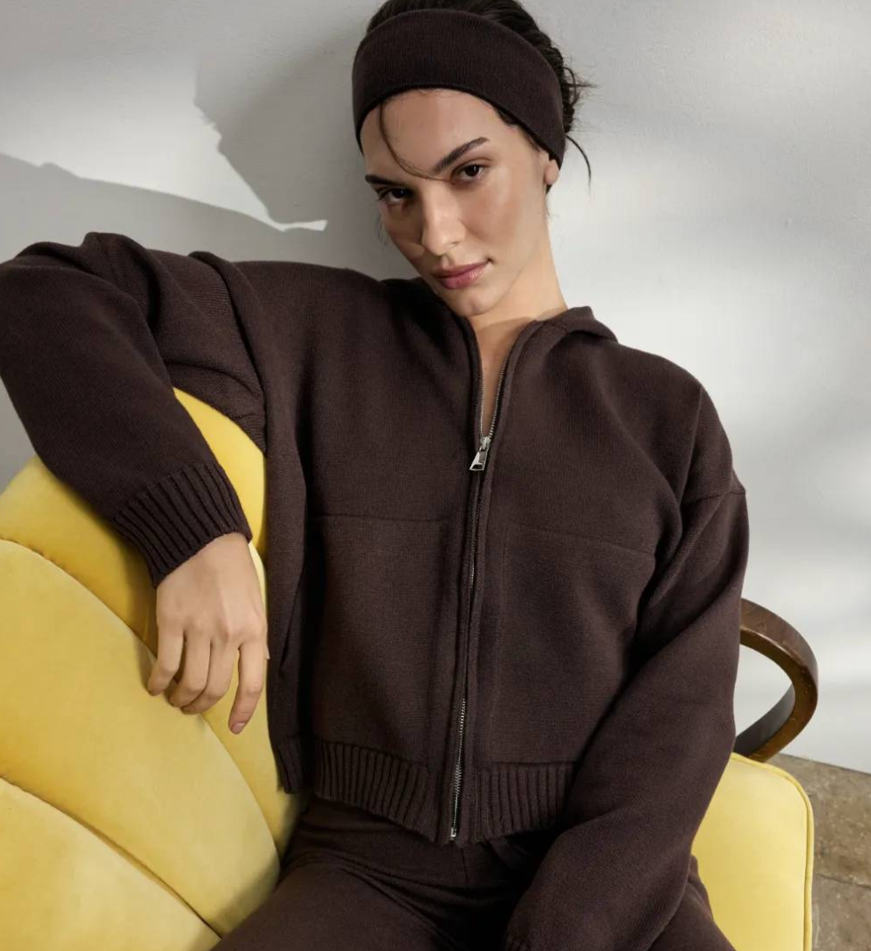 Костюм трикотажний 044 GARDEN вільного крою chocolate