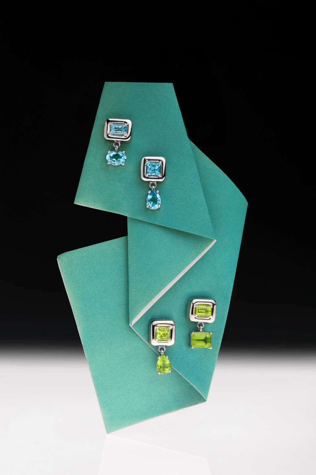 Earrings Splash Green