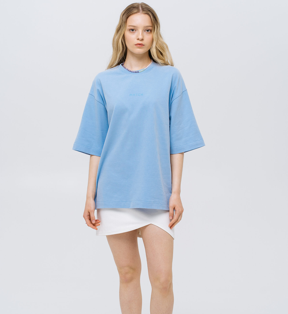 Блакитна футболка Match Denim