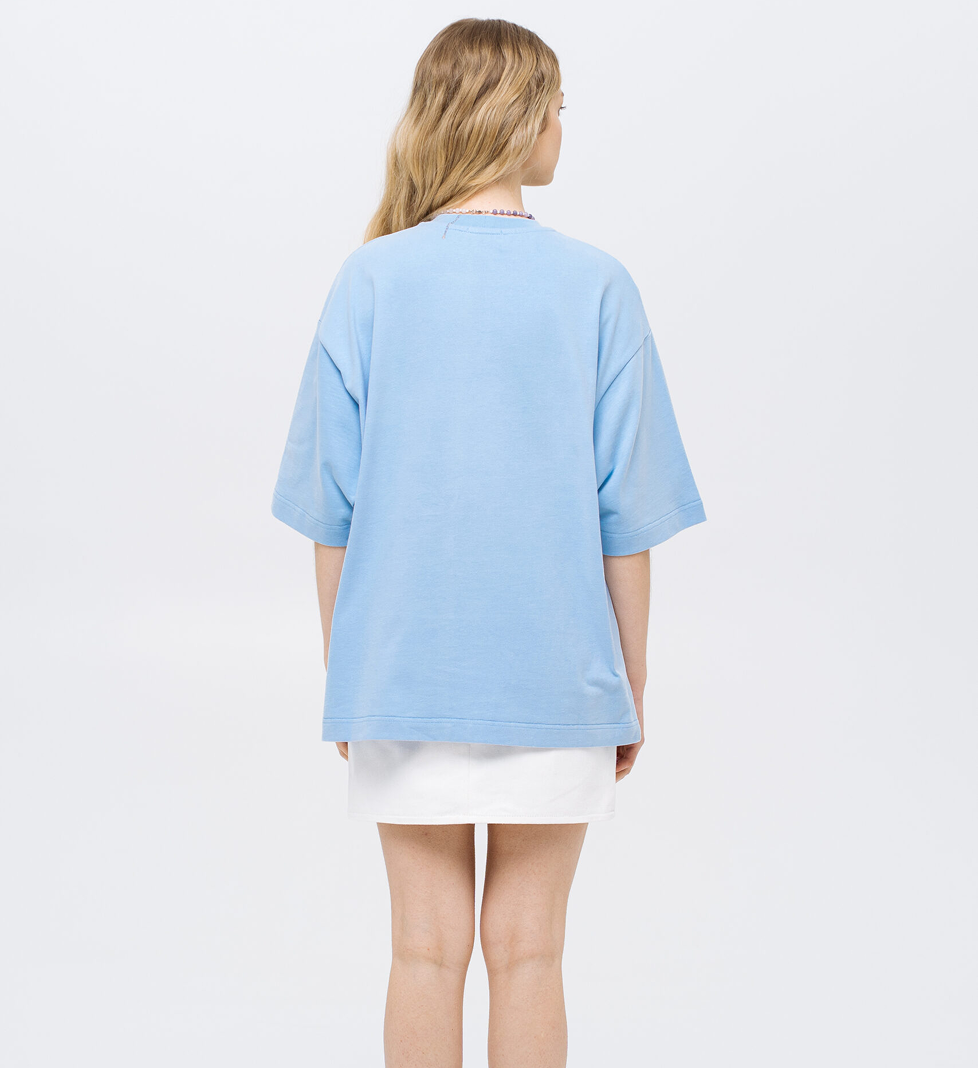 Блакитна футболка Match Denim