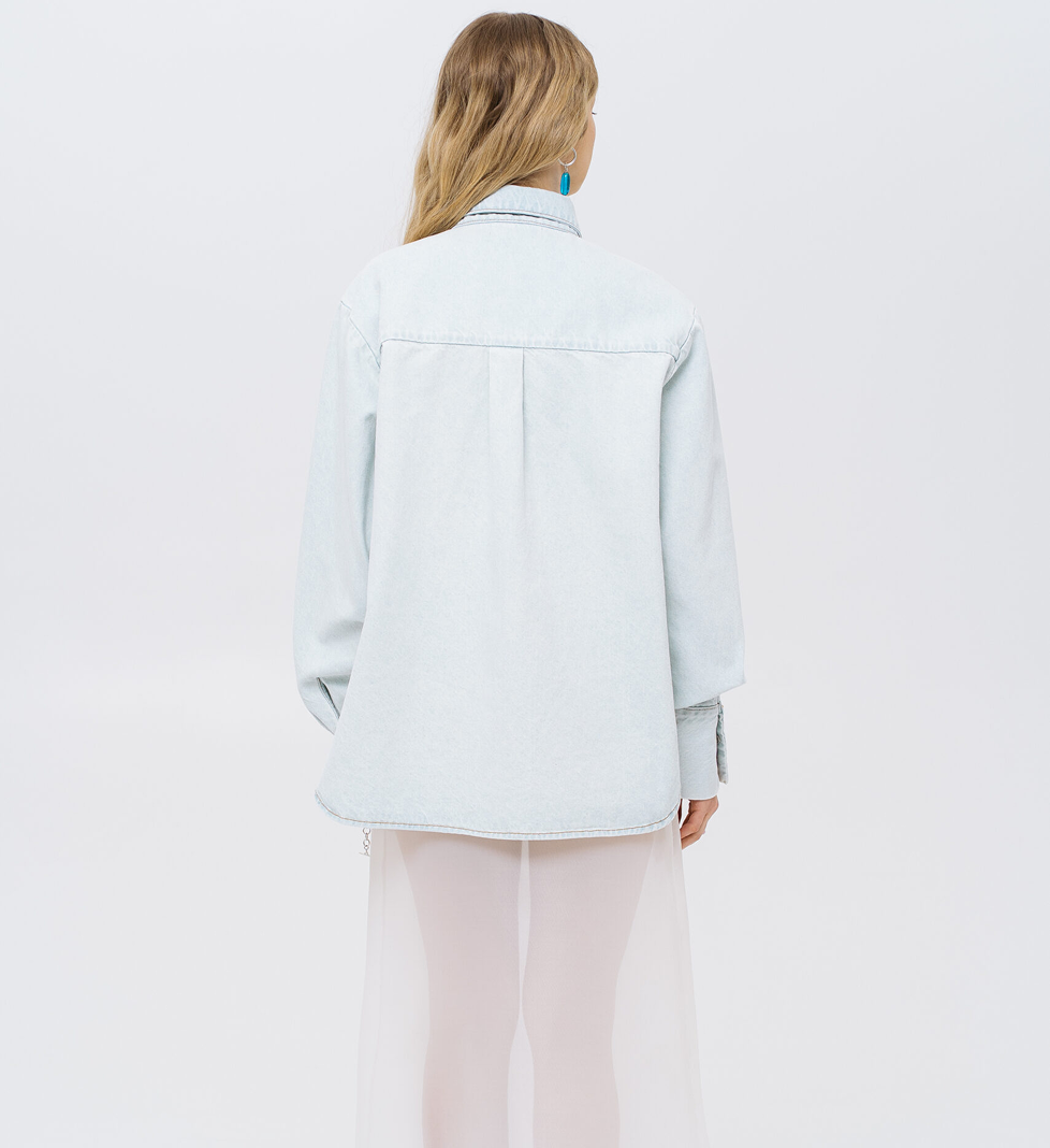 Match Denim Світло-блакитна джинсова сорочка