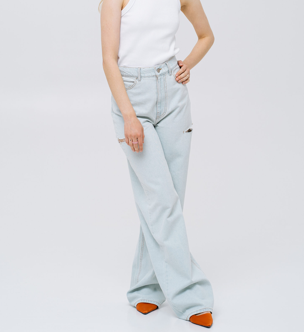 Джинси Match Denim світло-блакитні з дірками