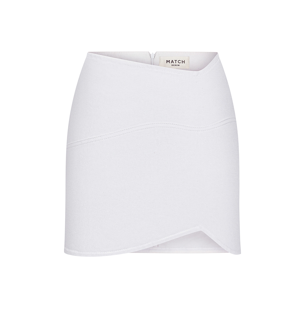Біла міні-спідниця Match Denim