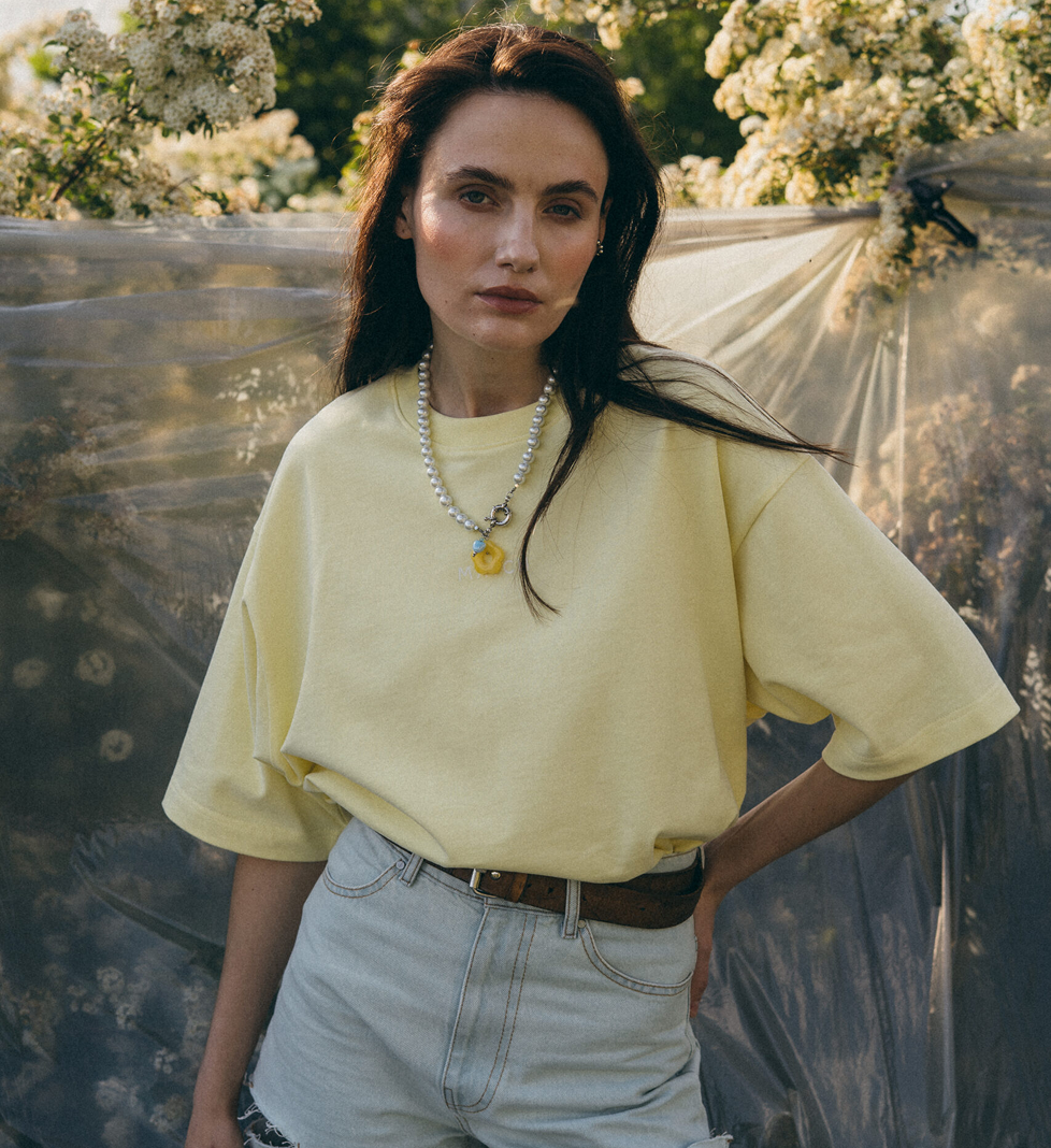 Жовта футболка Match Denim