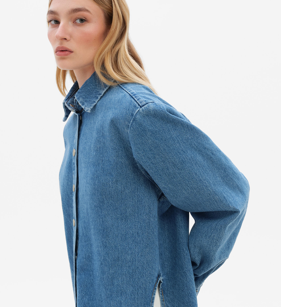 Джинсова сорочка Match Denim світло-блакитного кольору