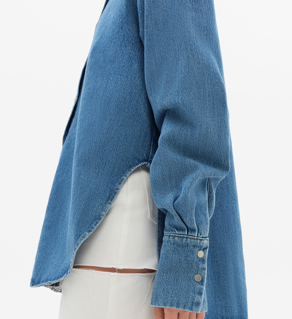 Джинсова сорочка Match Denim світло-блакитного кольору