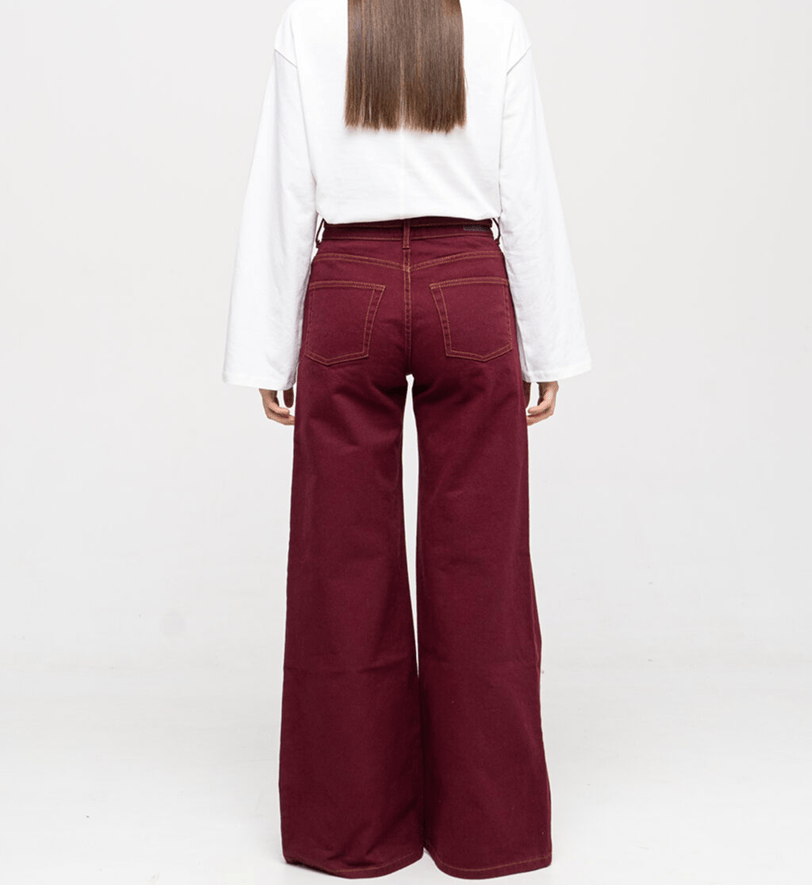 Мішкуваті Match Denim джинси burgundy