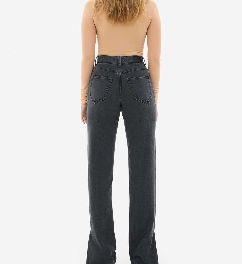 Сірі джинси з розрізами Match Denim