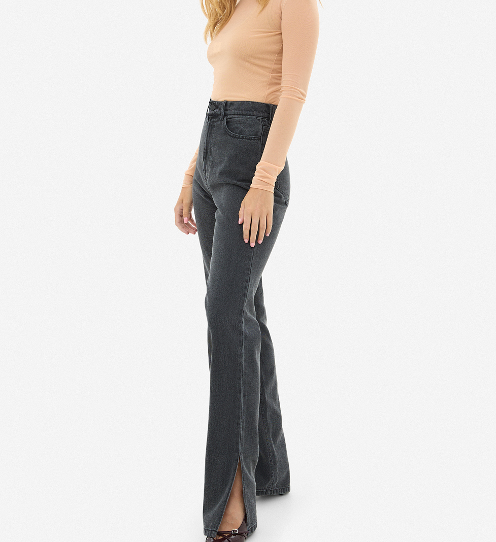 Сірі джинси з розрізами Match Denim