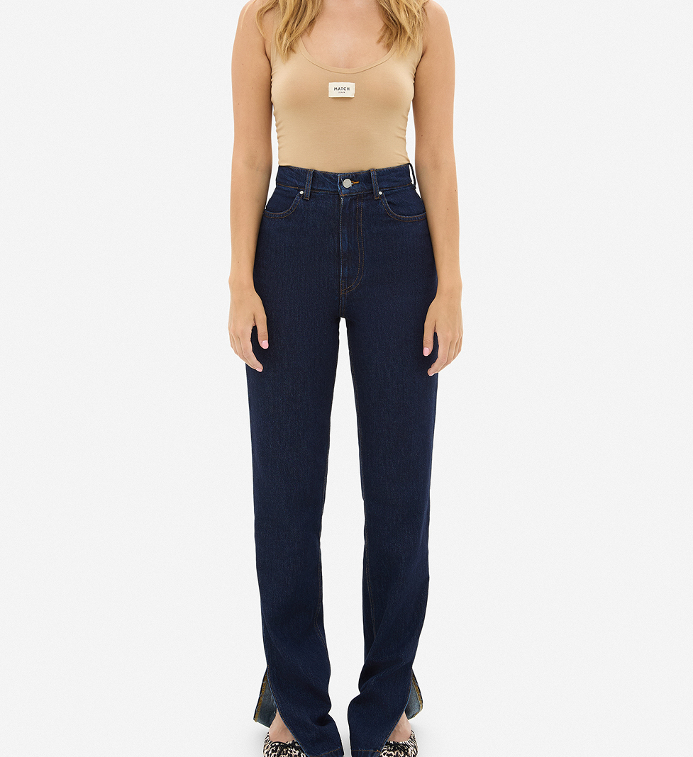 Індіго джинси з розрізами Match Denim