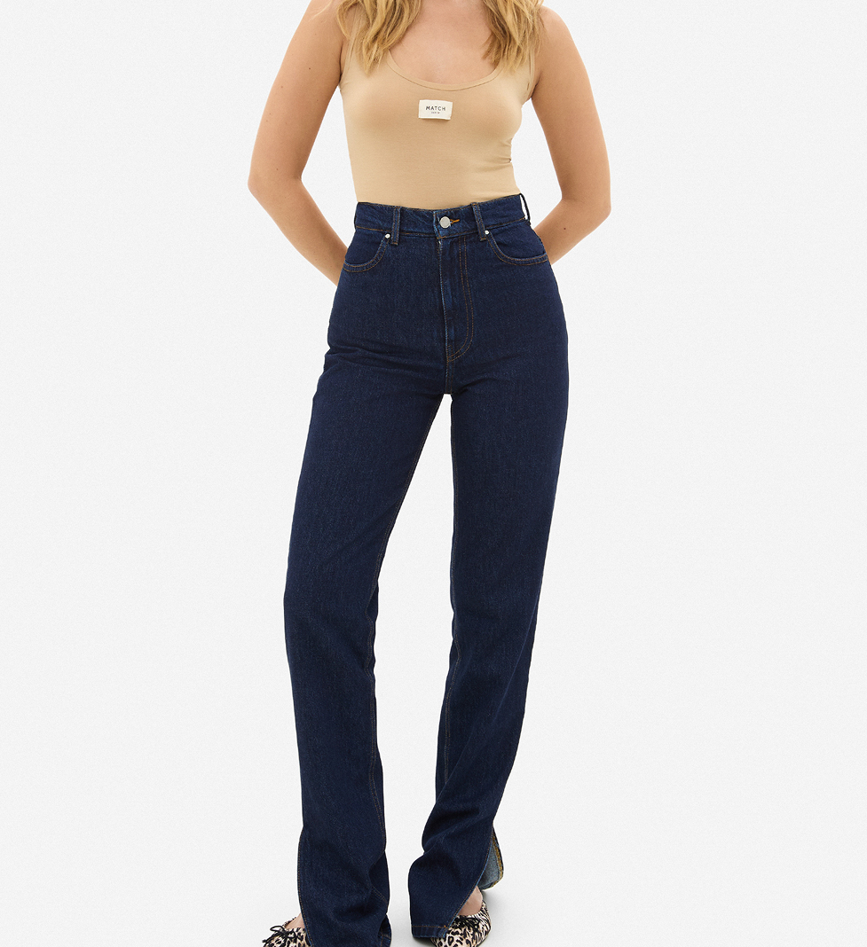 Індіго джинси з розрізами Match Denim