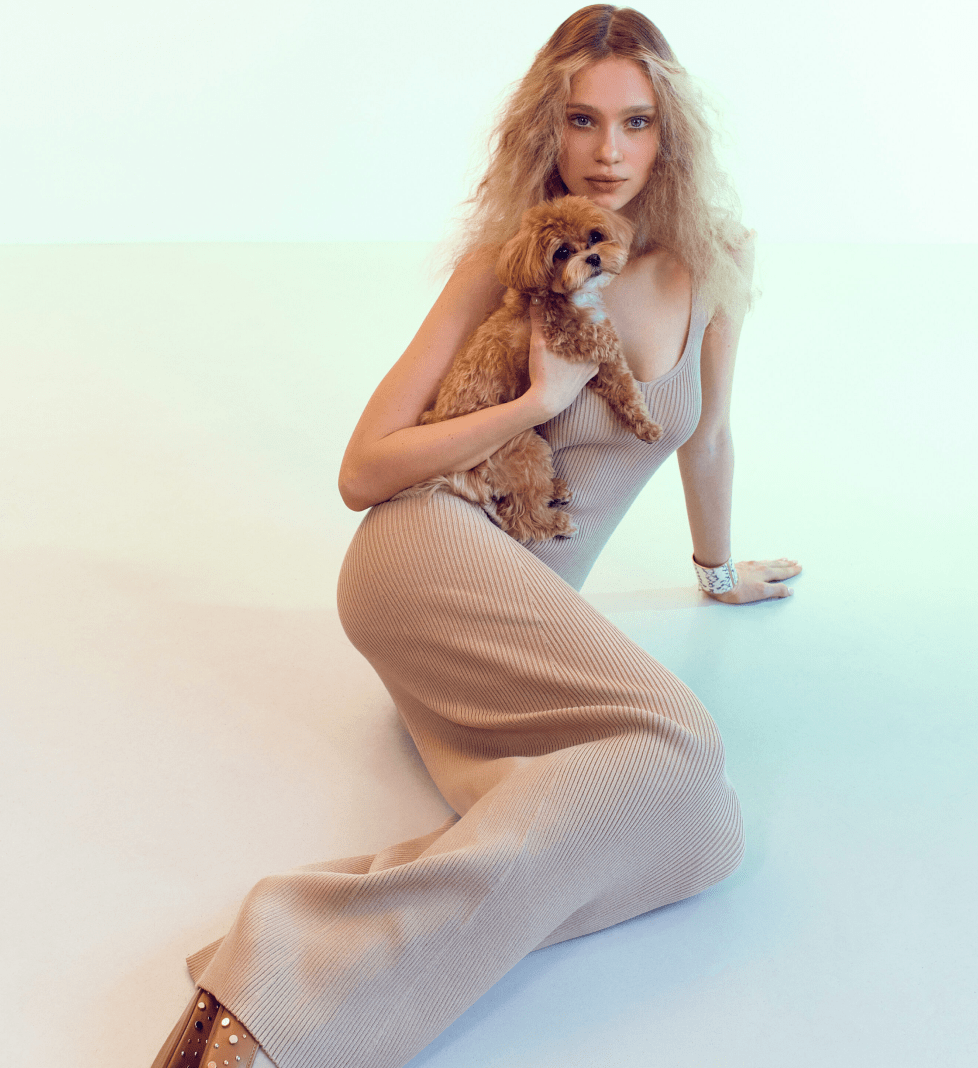 Сукня KNITWEAR максі beige