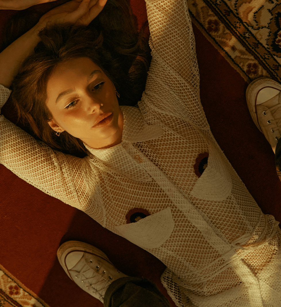 Сорочка TONiA з сіточки milk