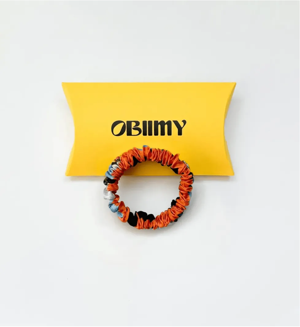 Міні-резинка OBIIMY для волосся із шовку в асортименті