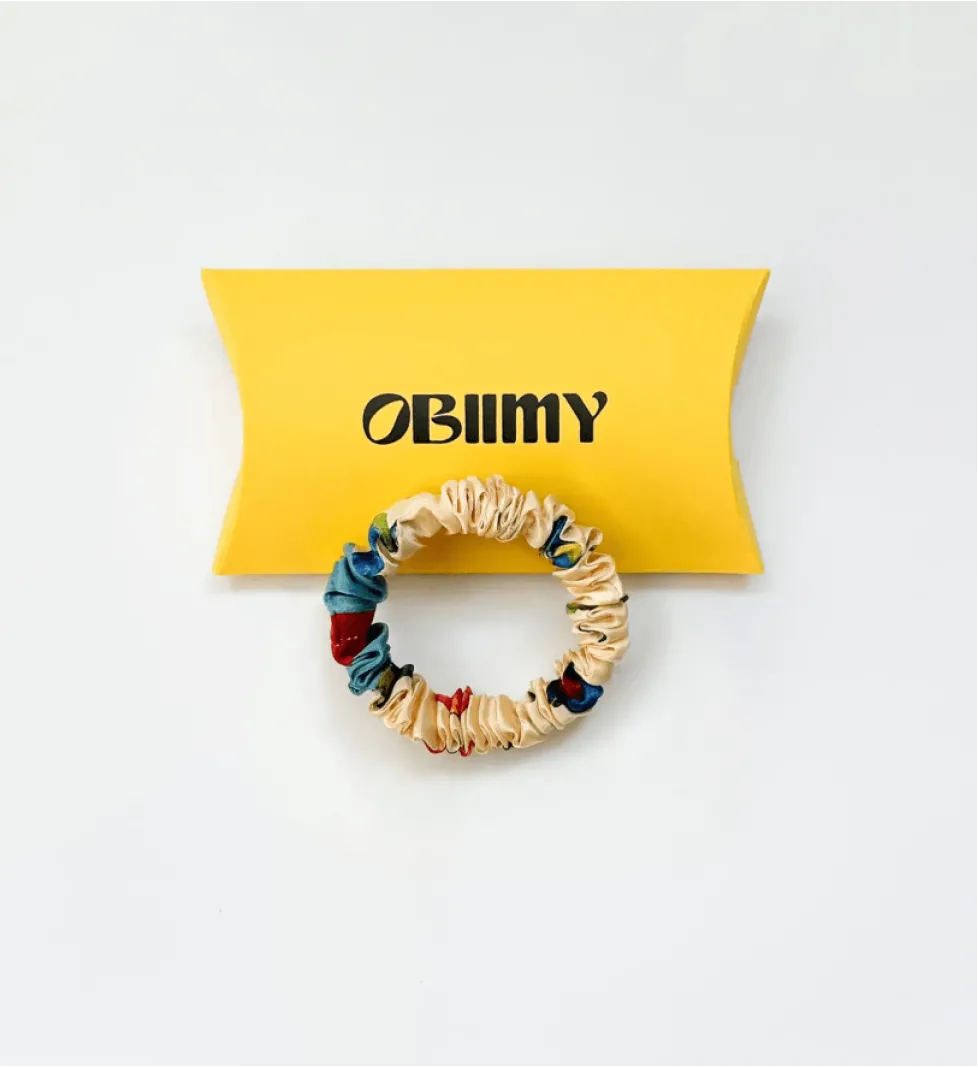 Міні-резинка OBIIMY для волосся із шовку в асортименті