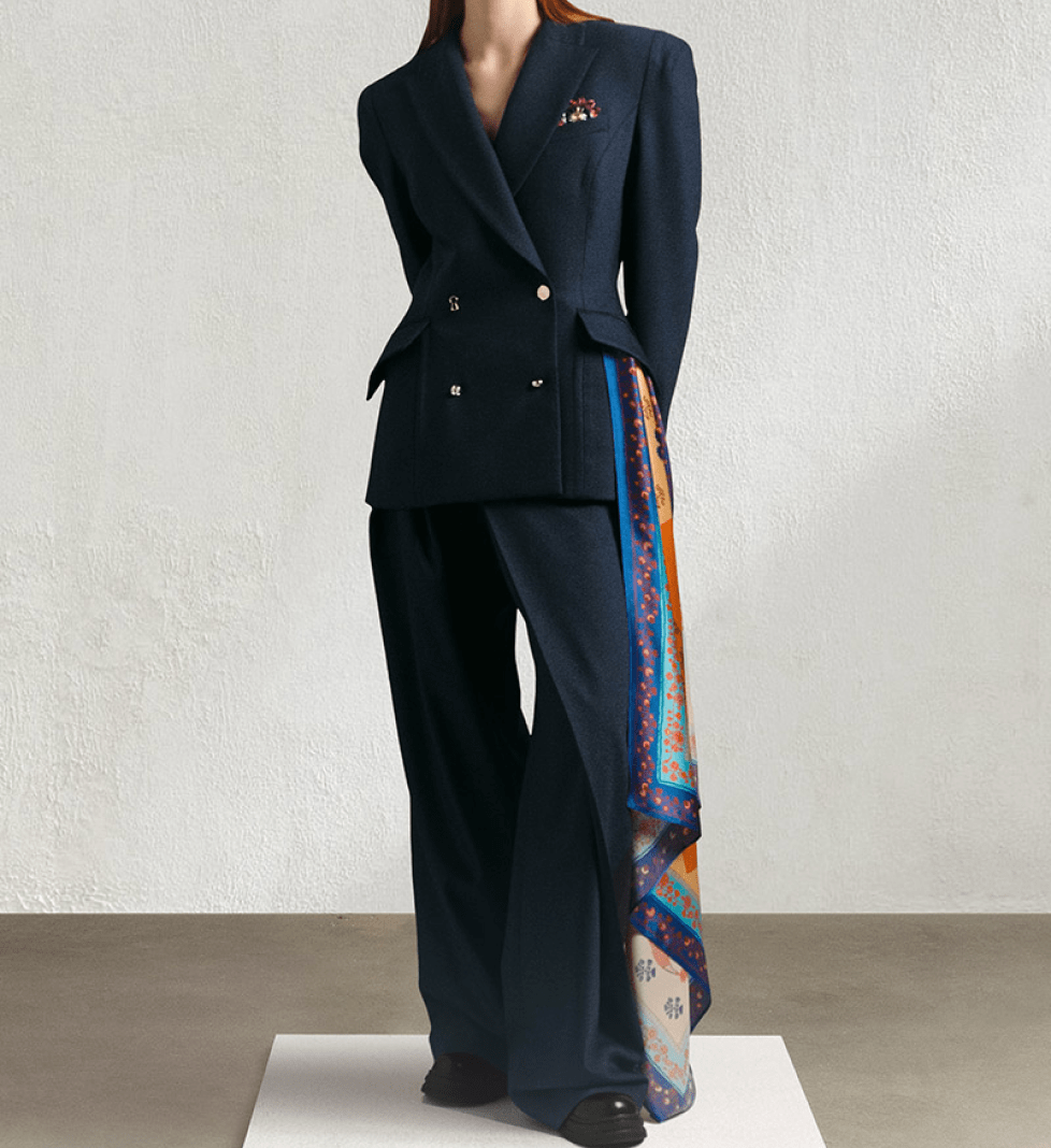 Брюки TONiA з запахом NEW LOOK blue