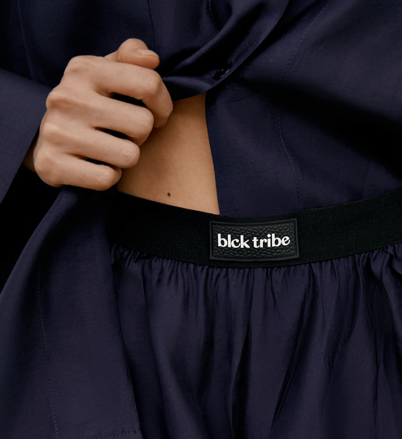 Піжама із шортами BlackSeaTribe Navy blue Suit