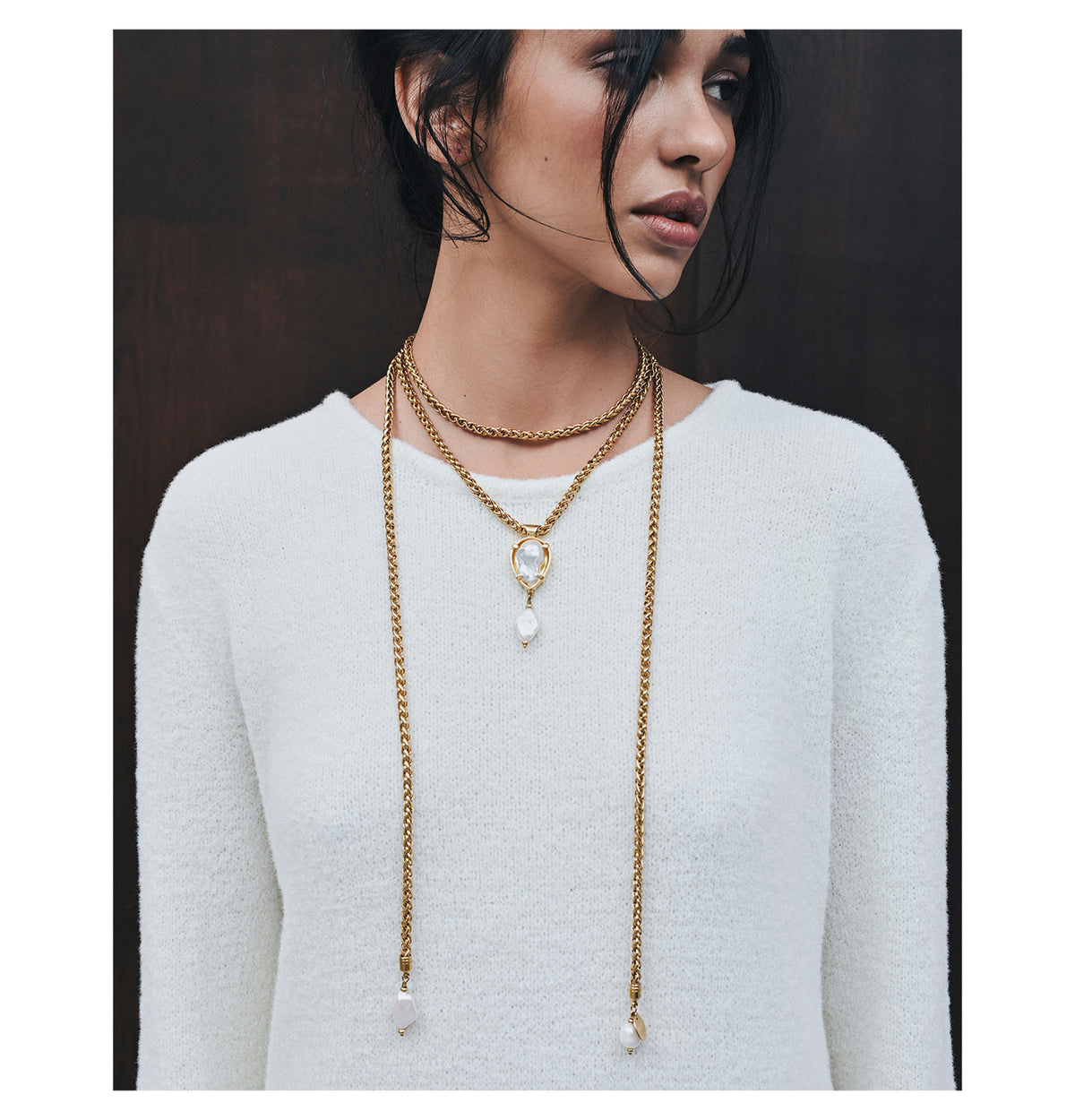 "ODESA" DOUBLE CHAIN NECKLACE - фото 11