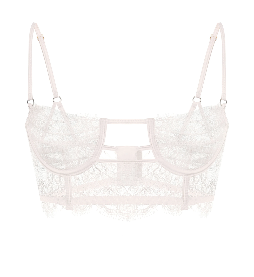 Бюстьє PeachPeach Obsession з мережива та сітки Milk