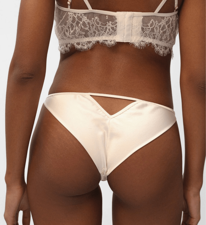 Труси-танга PeachPeach Obsession з мережива та шовку Milk