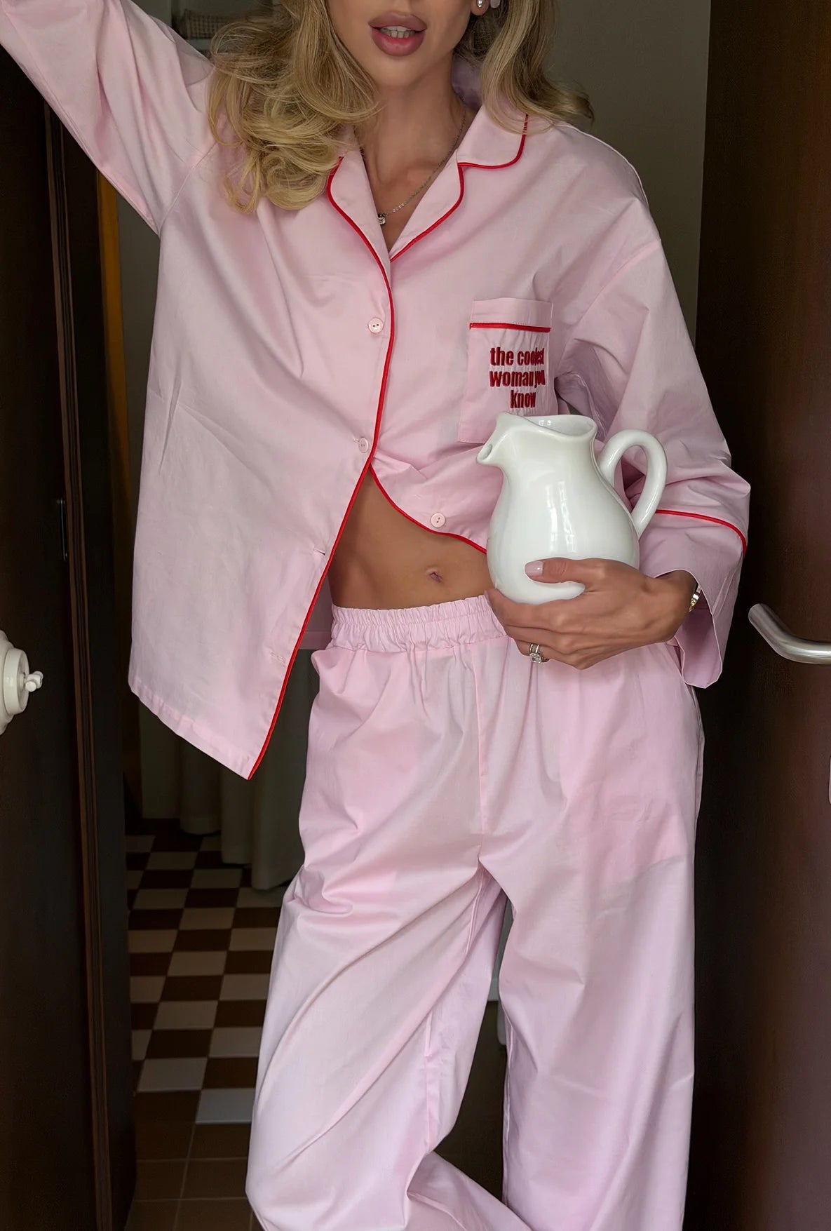 Pink Satin Set