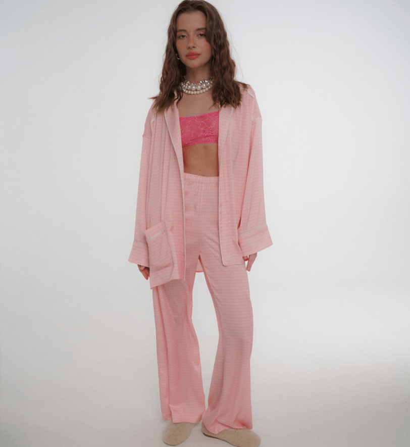 Піжамний костюм з штанами BlackSeaTribe Pink Aries