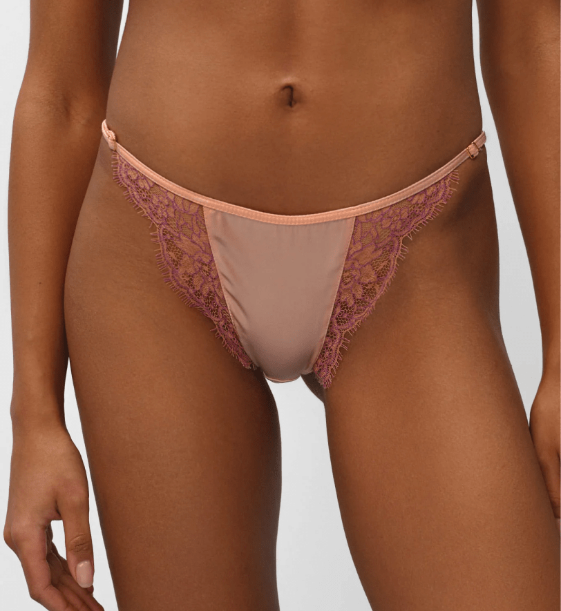 Труси-танга PeachPeach Pleasure з мережива та шовку Peach