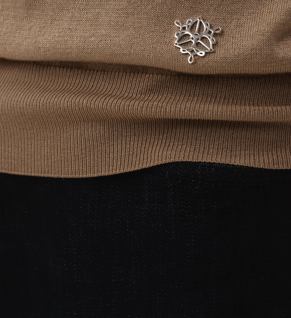 Поло HRECHKO з коротким рукавом на ґудзику beige